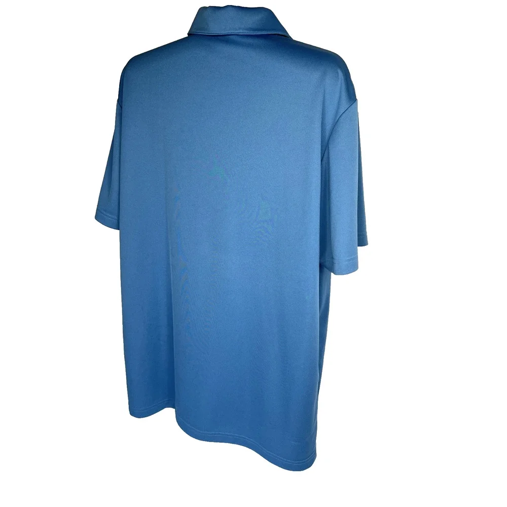 Adidas Men's Blue Plaid Golf Polo Shirt‎ Size XL
